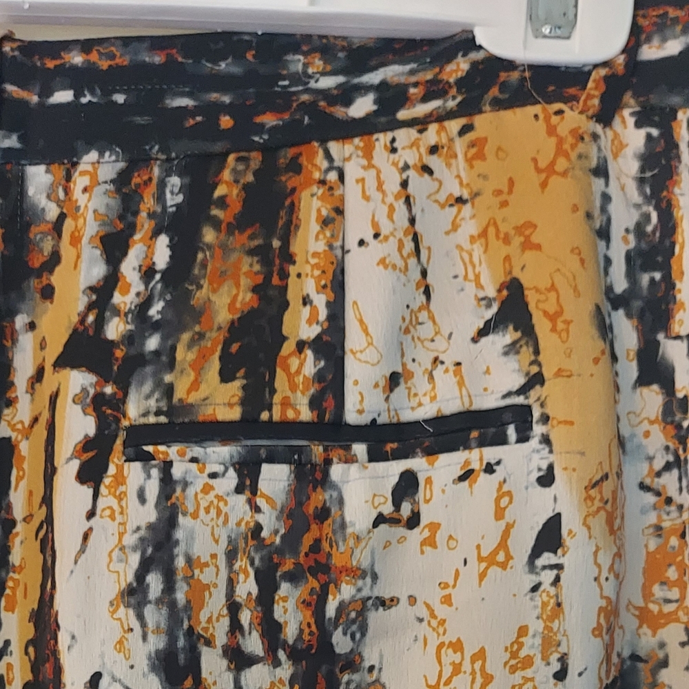 Zara Multicolor Abstract Print Trousers - Picture 6 of 10